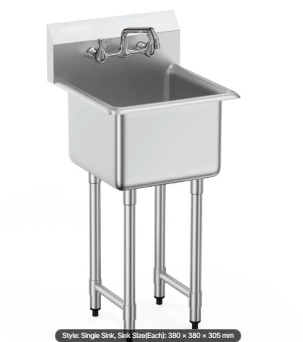 Stainless Steel Prep & Utility Sink, 1 Compartment - Image 1