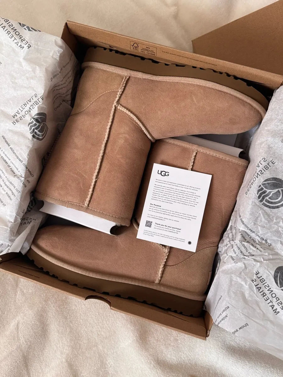 Ugg Classic Short II boots sand beige size 6 - Image 1