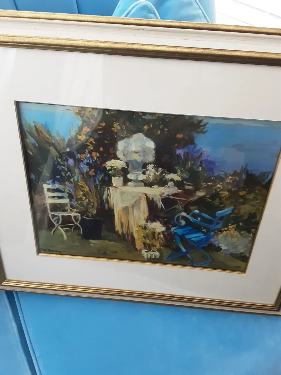 Blue door picture in frame - Image 2