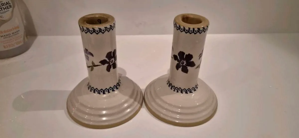 Vintage Nicholas Mosse Clematis Candlesticks–Pair - Image 1
