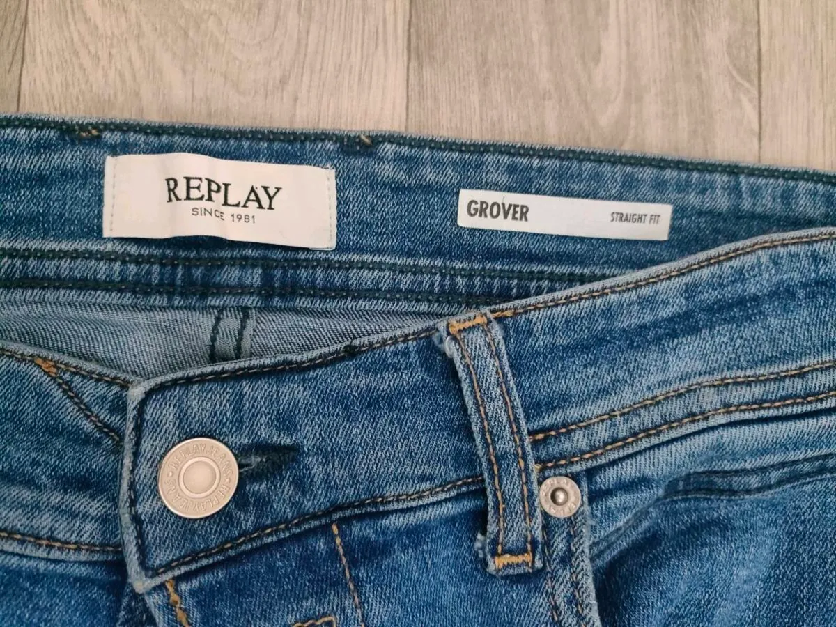 Replay Grover Straight Fit Jeans Mens W35 L31 - Image 4
