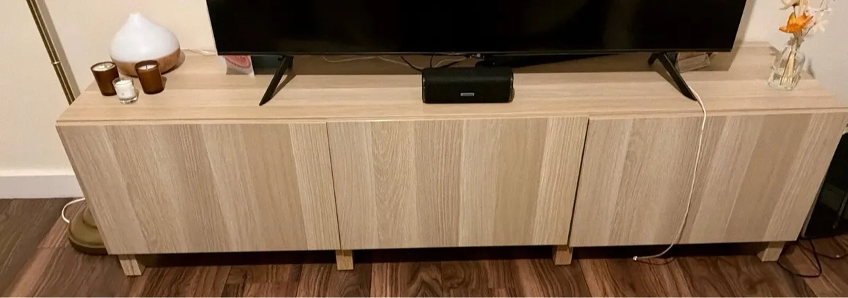 Modern Light Oak Sideboard / TV Unit - Image 2