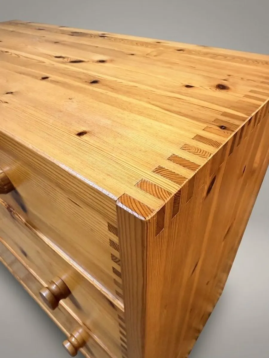 Swedish Vintage Solid Pine Chest of Drawers - Image 2