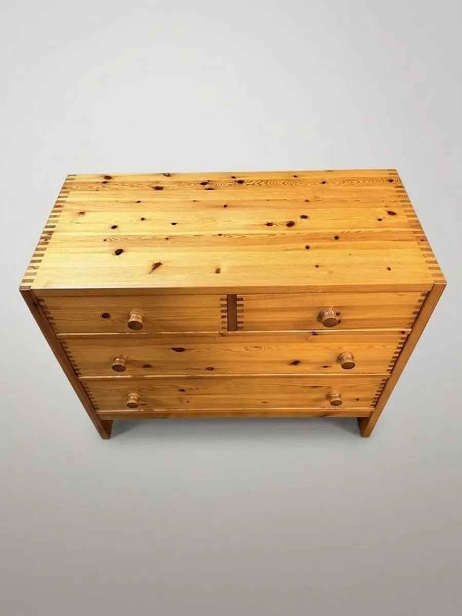 Swedish Vintage Solid Pine Chest of Drawers - Image 4