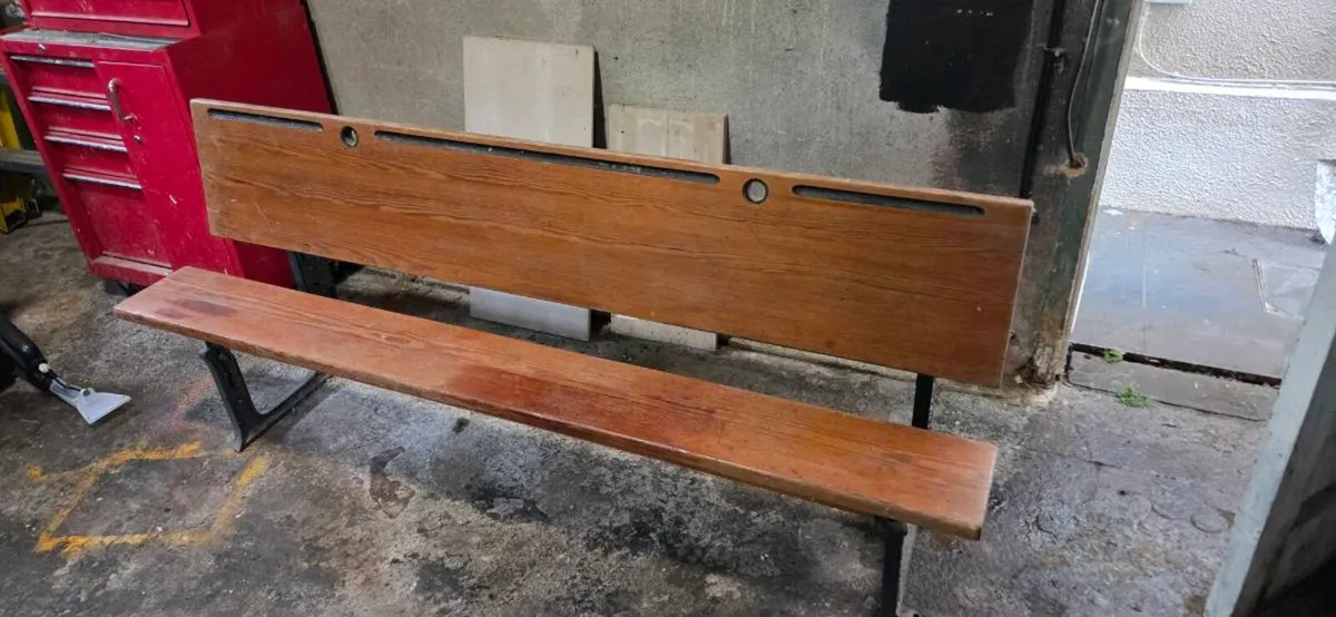 Vintage school desk/bench - Image 1