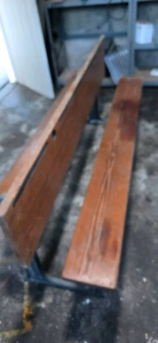Vintage school desk/bench - Image 3