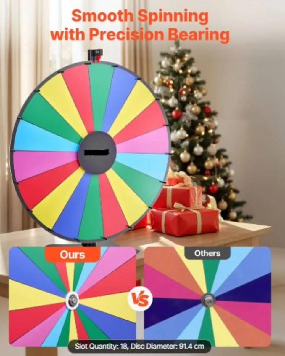 914 mm Spinning Prize Wheel, 18 Slots Spinning - Image 3
