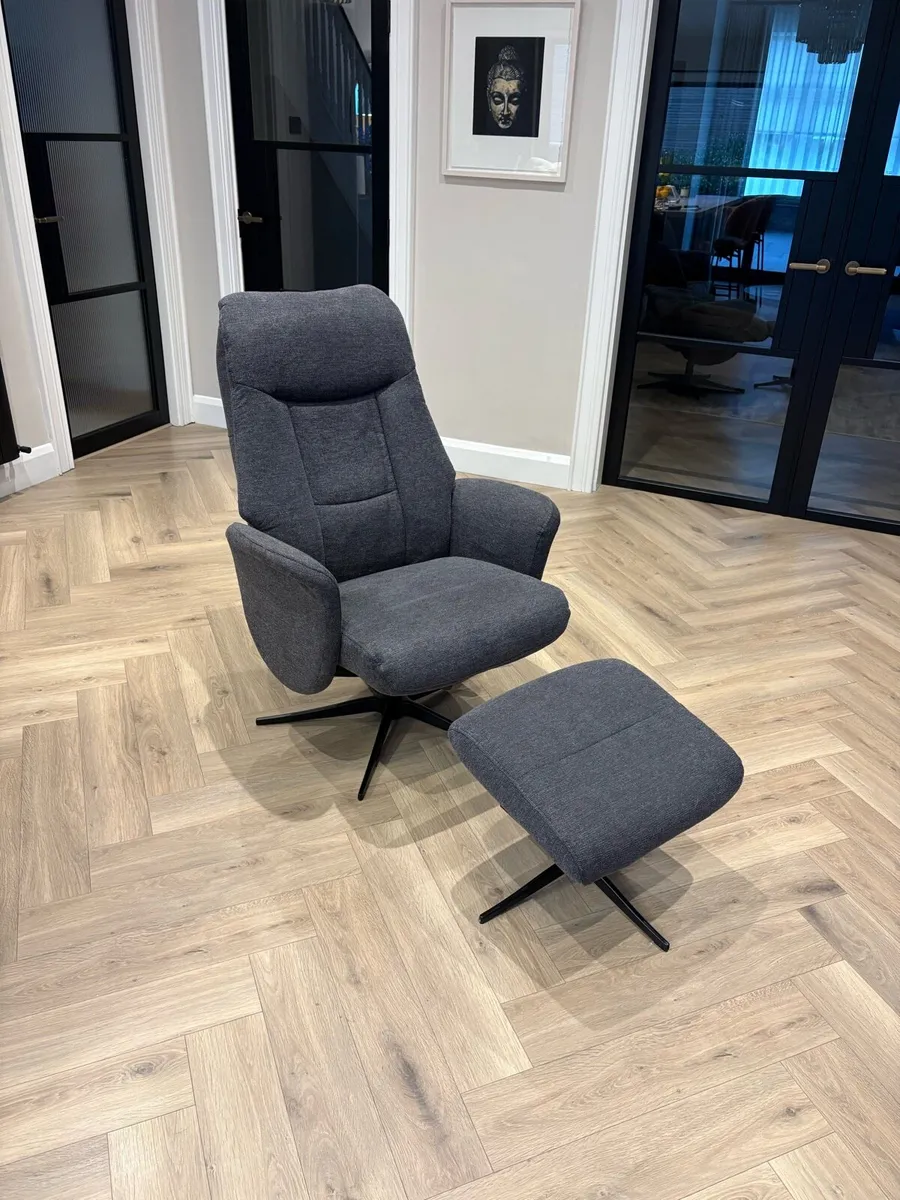 Chair & foot stool - Image 1