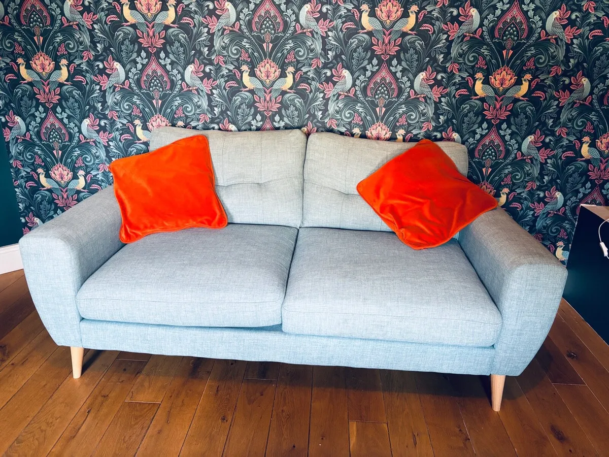 Teal coloured sofa - Image 2
