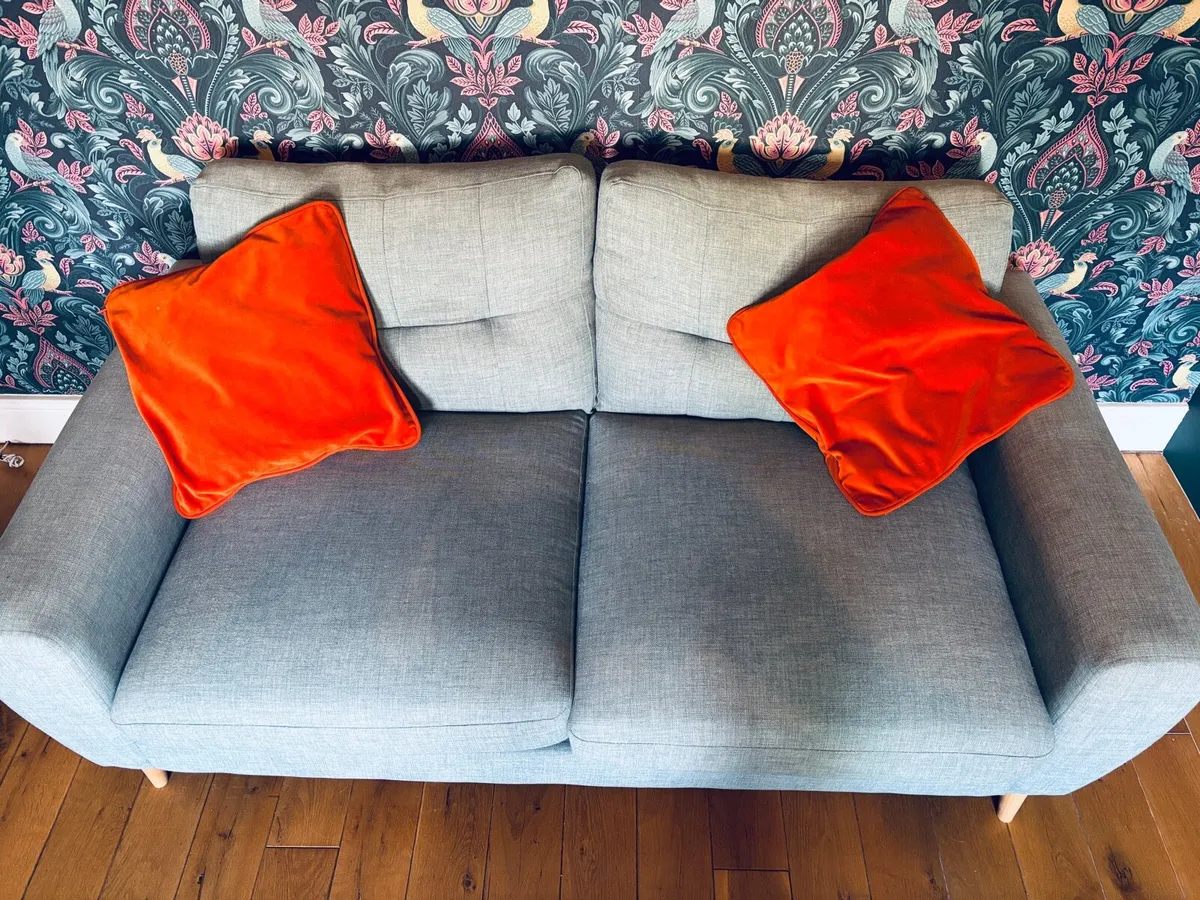 Teal coloured sofa - Image 3