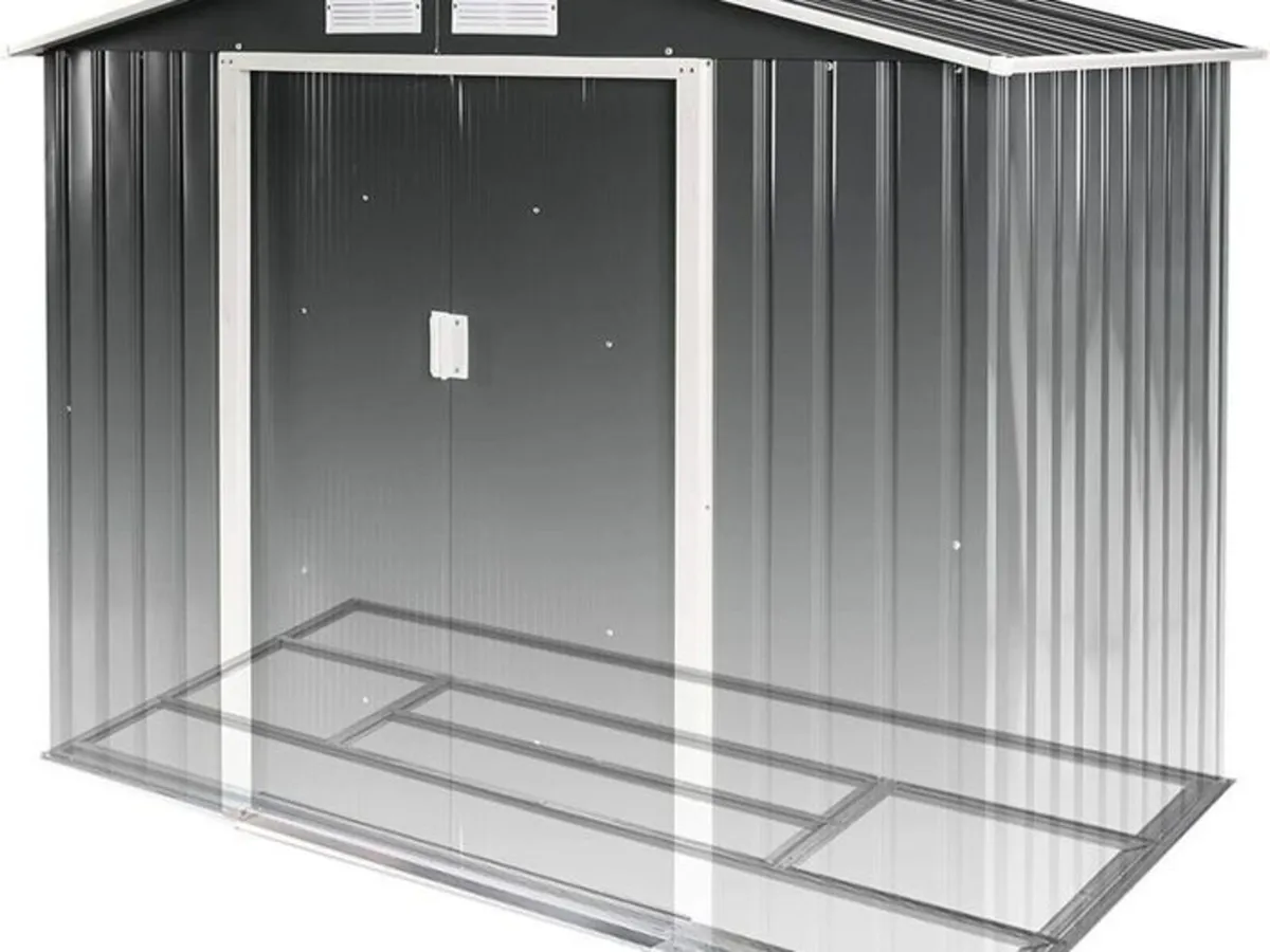 7ft x 4ft Metal Garden Shed with Foundation Frame - Image 4