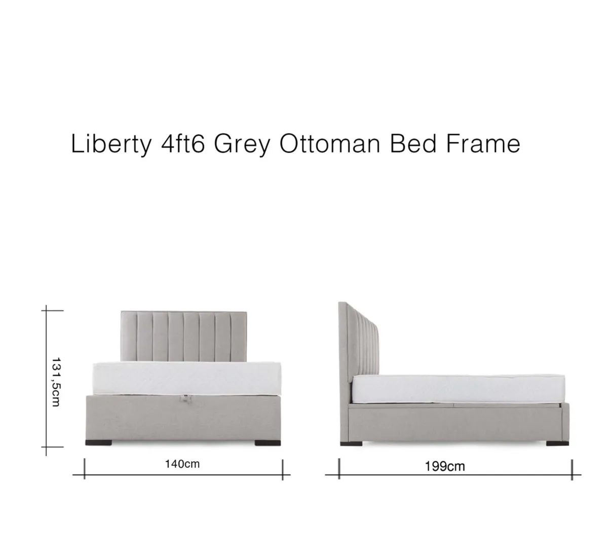 EZ Living Liberty Double Bed Frame (4ft 6) - Image 2