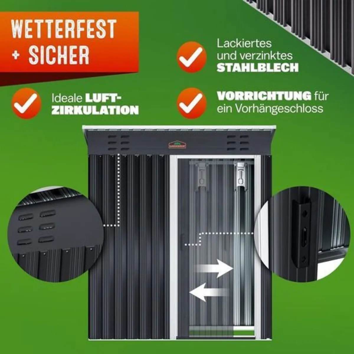 6ft Metal Garden Sheds Bundle Deal Set of 2 - Image 4