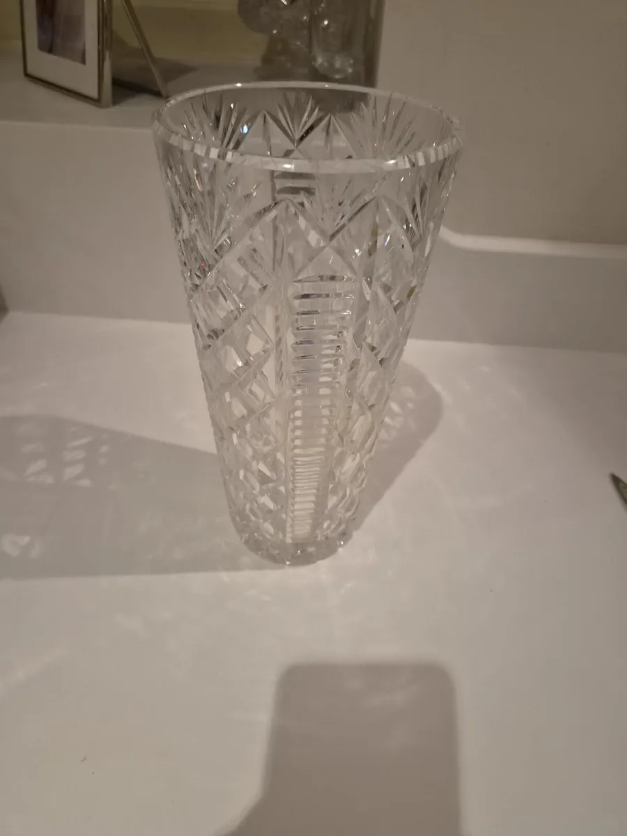 Vintage Waterford Crystal Clare Cut 10” Vase - Image 1