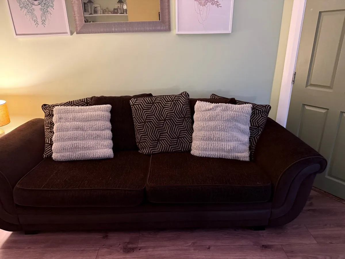 DFS 4 seater and 3 seater sofa bed - Image 3