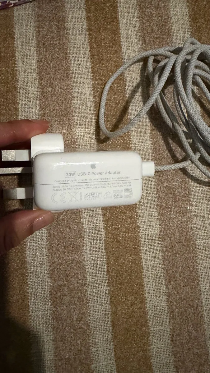 Apple 30W USB-C Power Adapter + Braided Cable - Image 1
