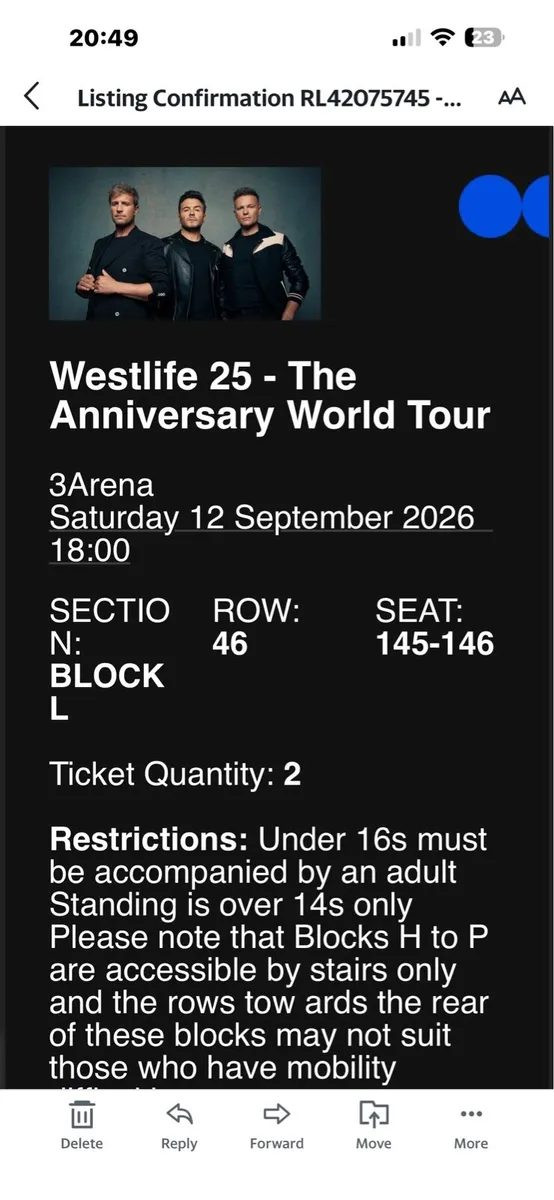 Westlife Tickets