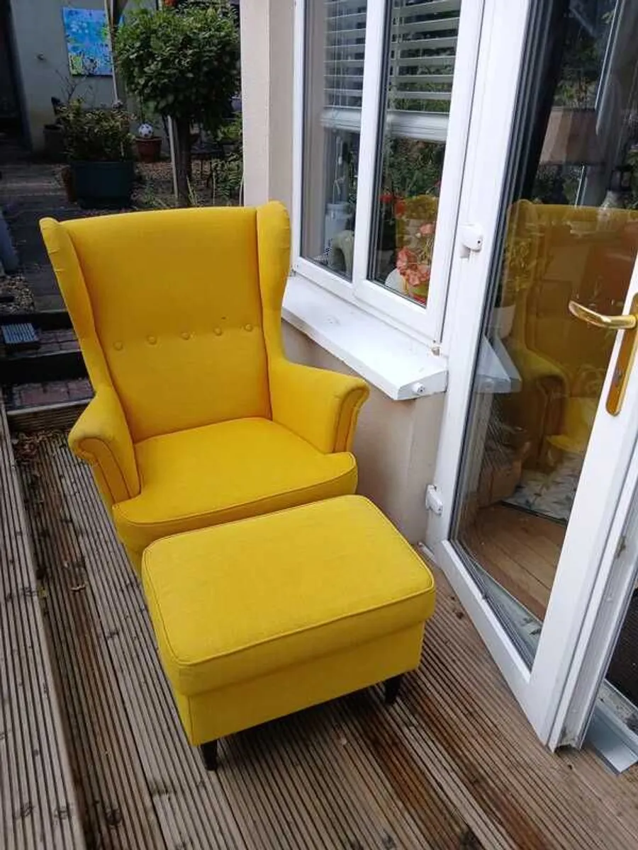 Chair and footstool - Image 1