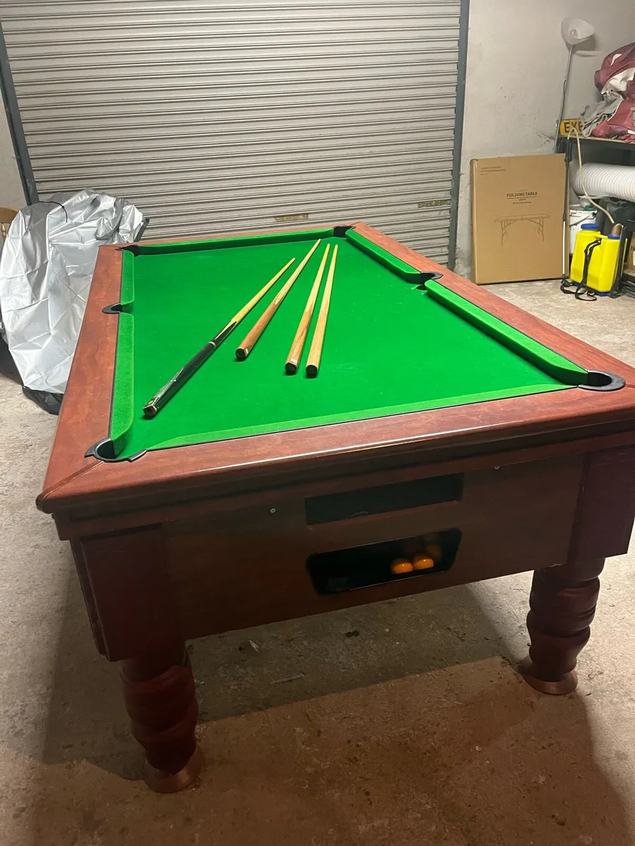 7ft slate pool table - Image 1