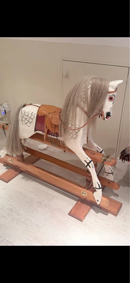 Hand Crafted Wooden Rocking Horse - Image 1