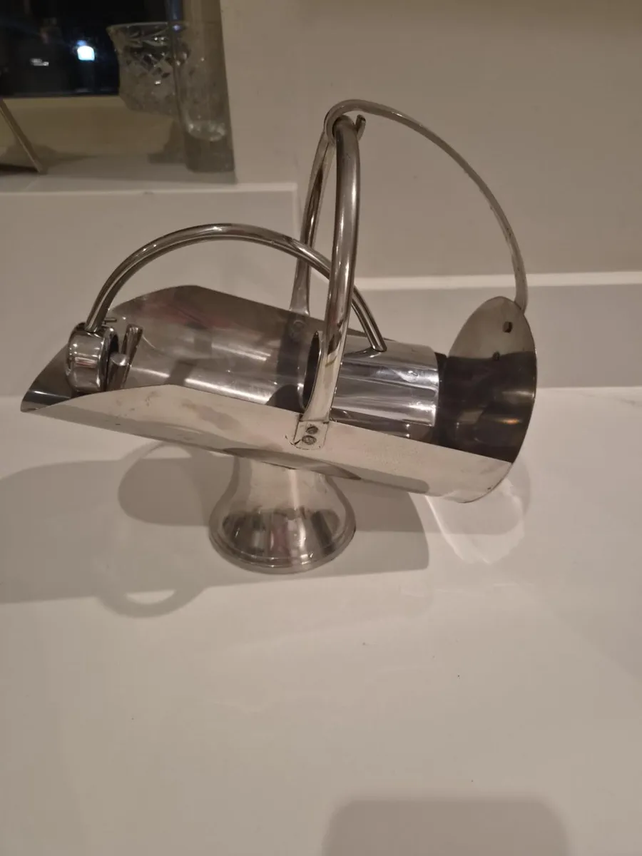 Vintage Silver-Plated Wine Bottle Cradle / Pourer - Image 1