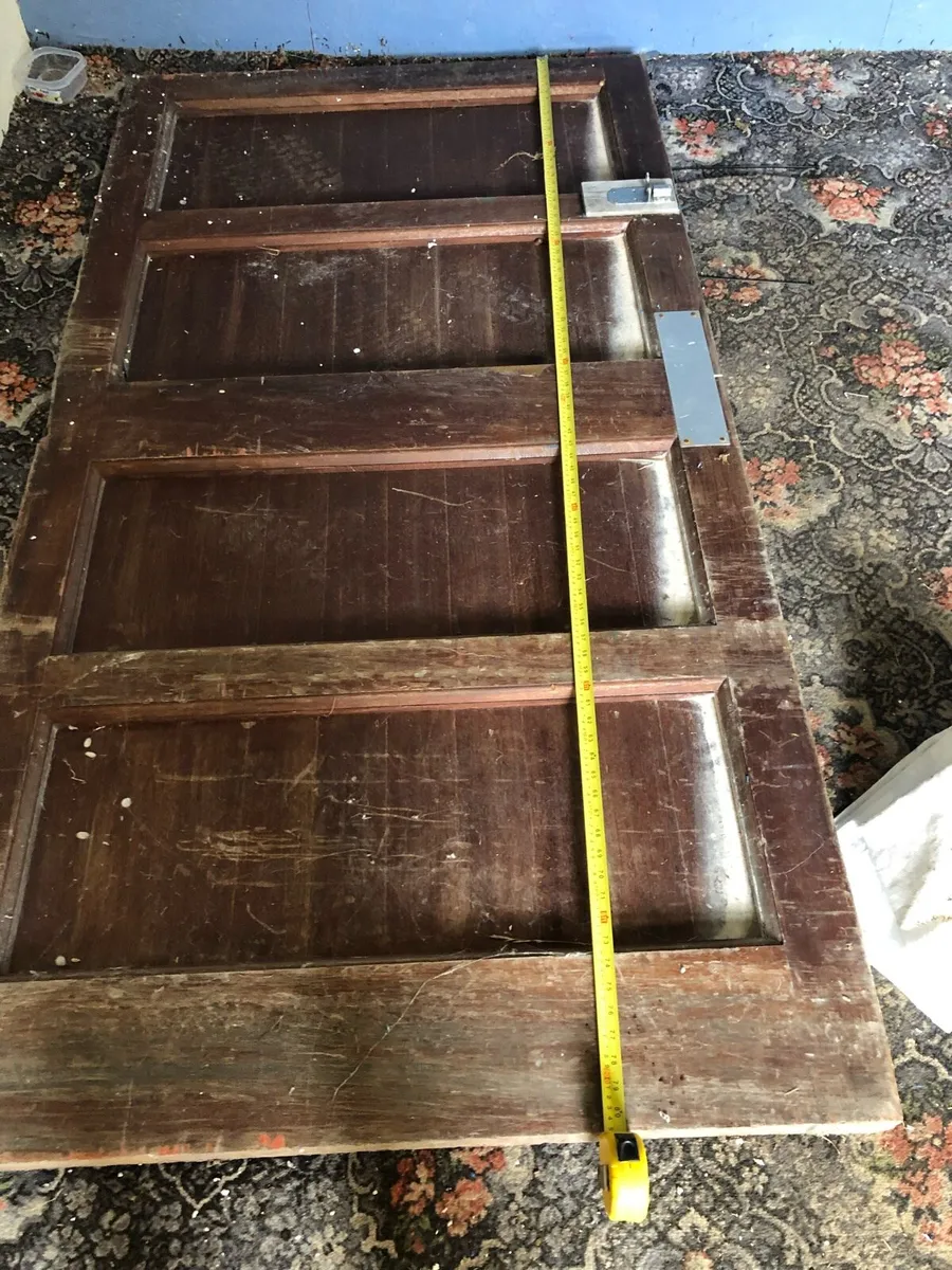 Solid teak door and pine door - Image 1