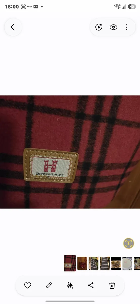 Strathurie of Scotland Red/black Tartan bag - Image 1