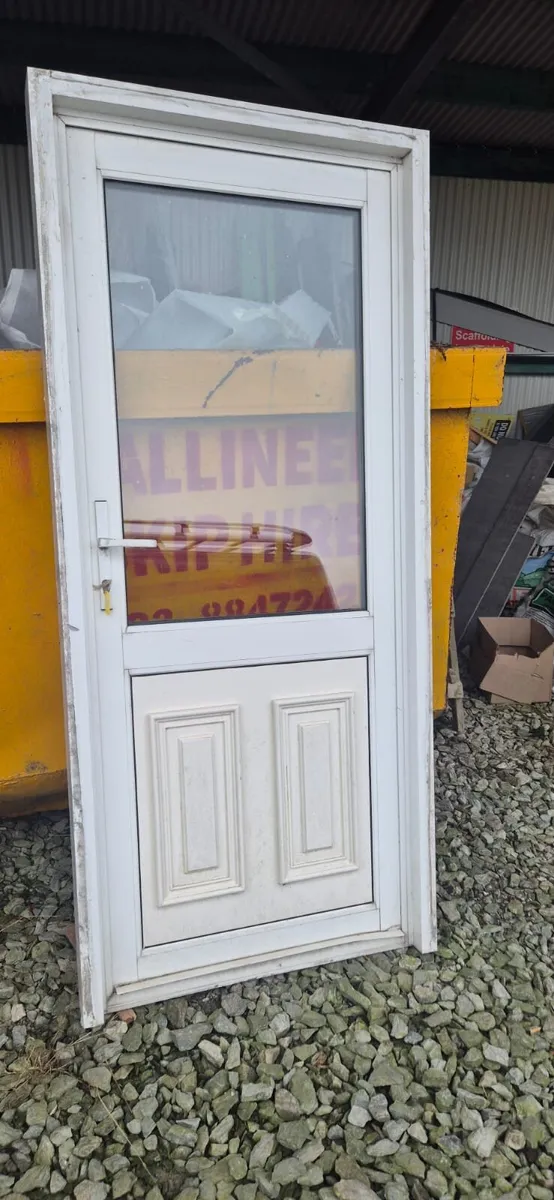 White PVC coated aluminium door - Image 1