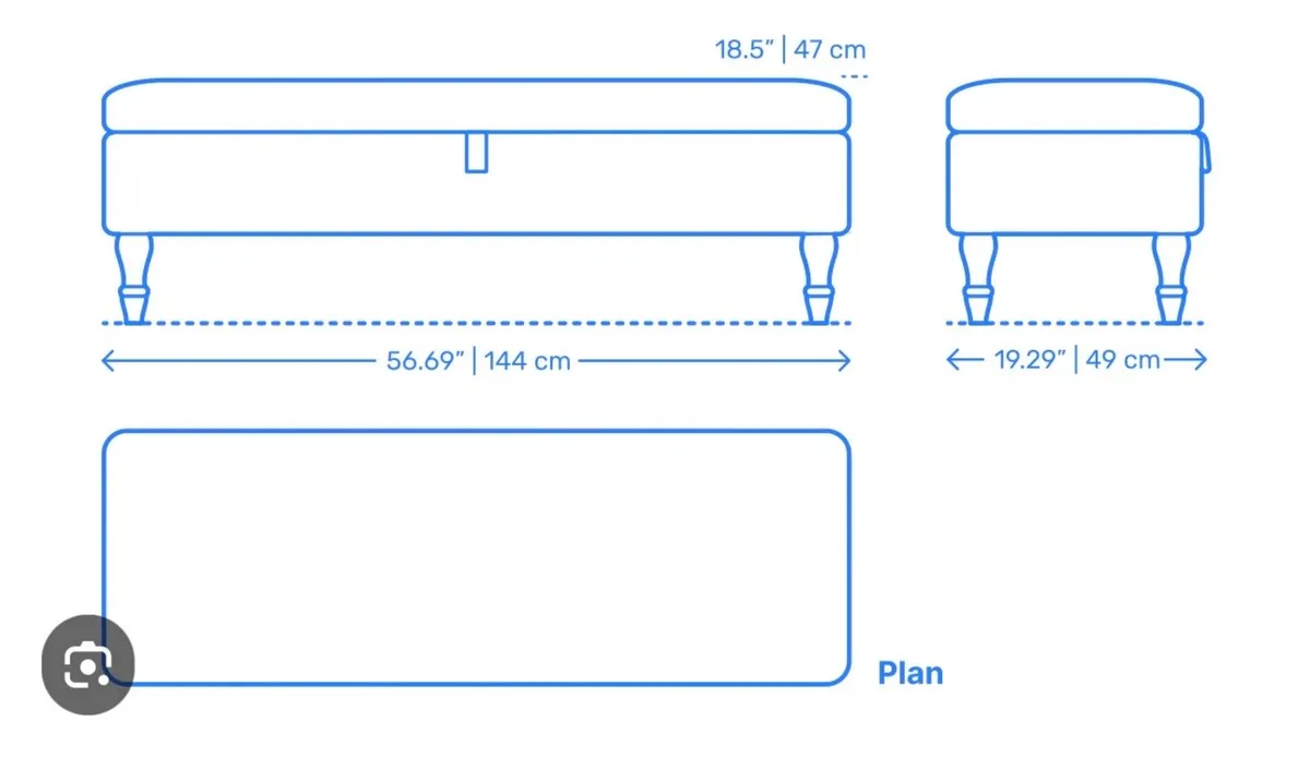Ottoman with storage - FREE - Image 3