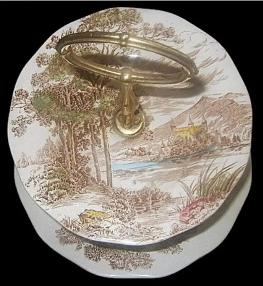 Vintage W.H. Grindley 2-Tier Cake Stand Pristine - Image 2