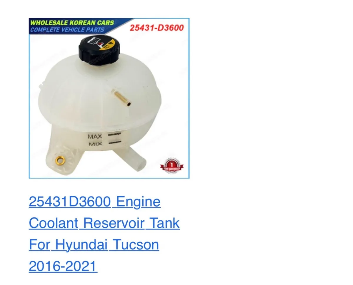 Coolant Reservoir Tank For Hyundai Tuscon - Image 2