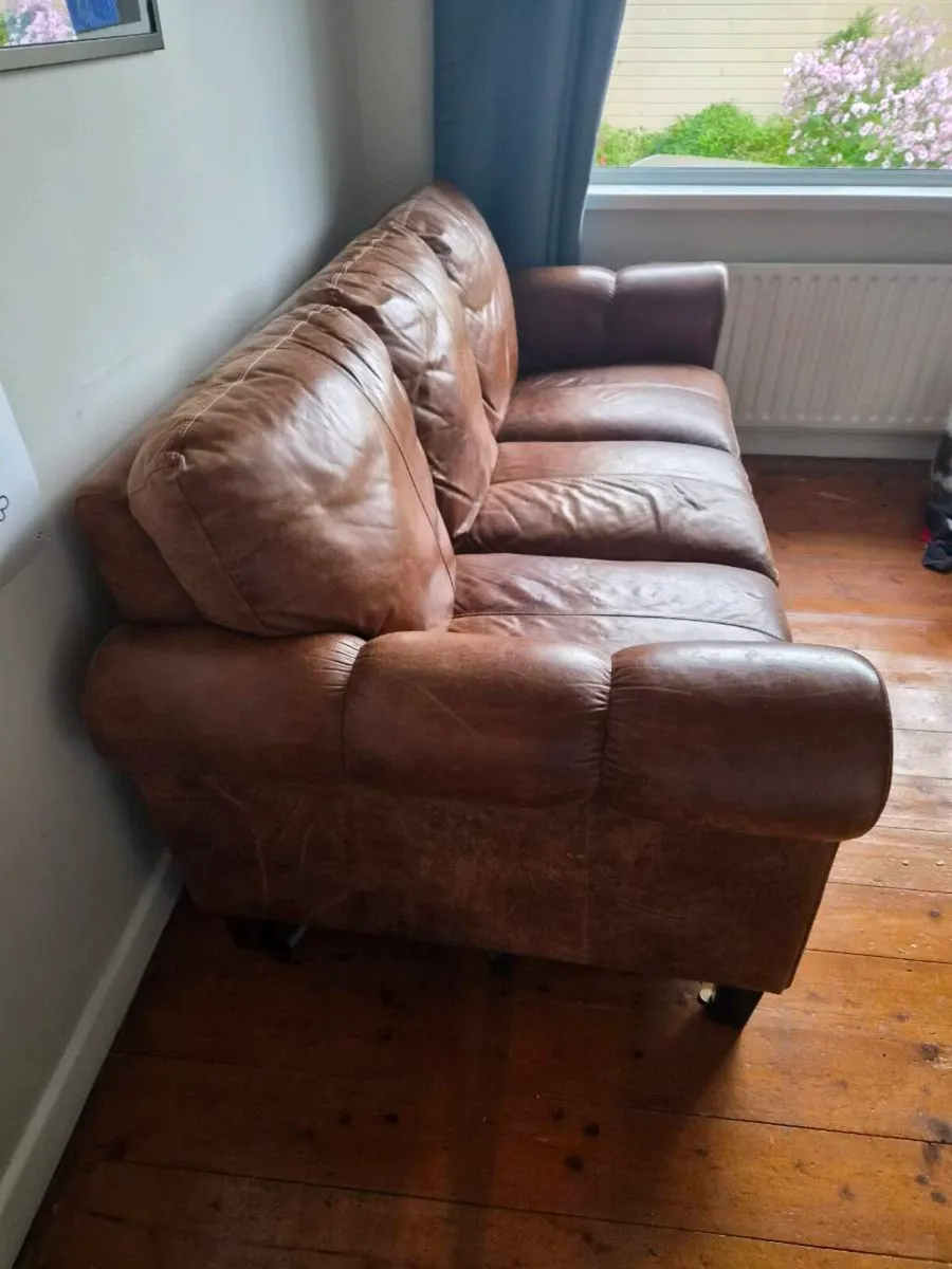DFS leather sofa - Image 2