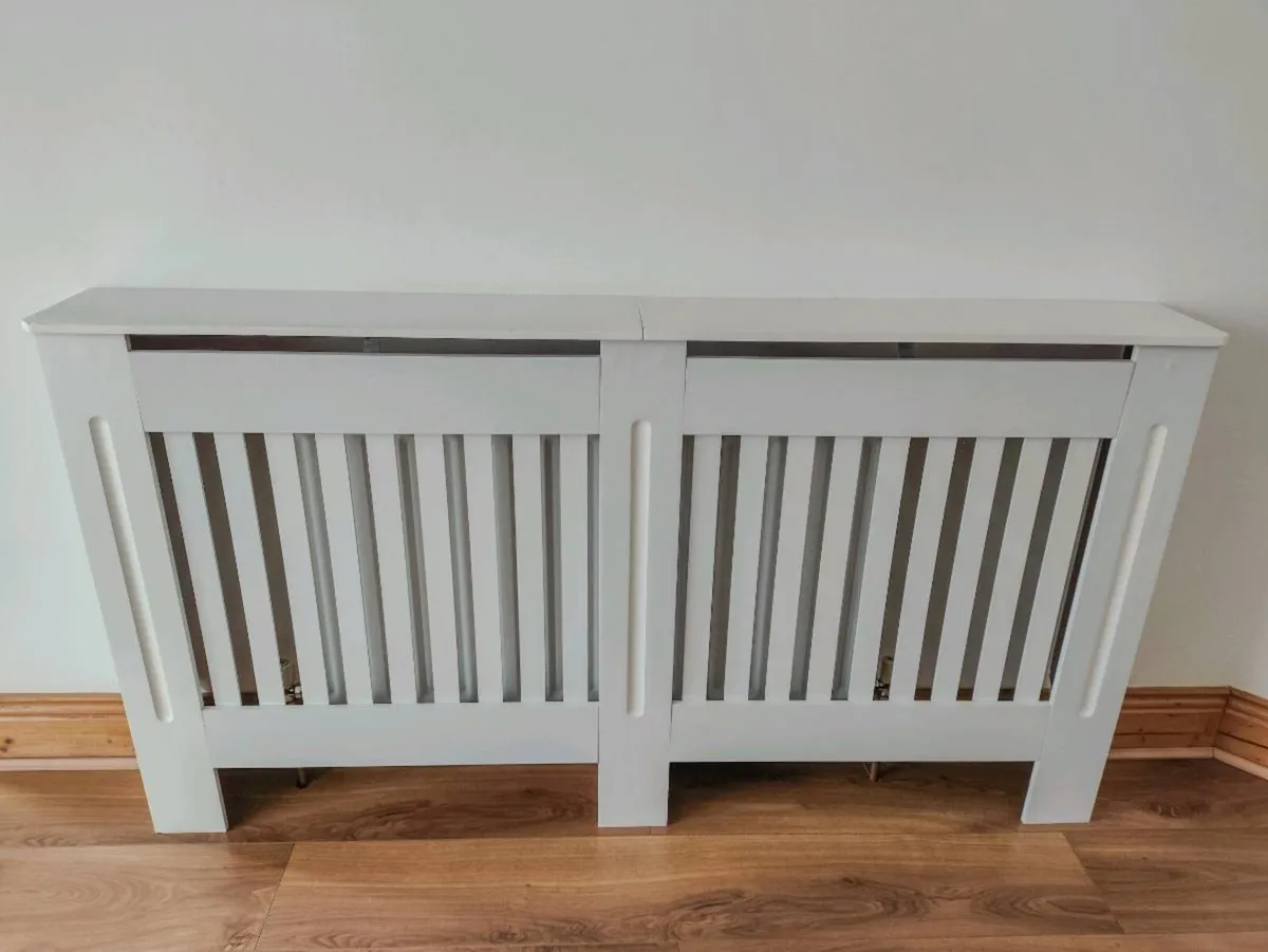 Radiator Cover – Modern Slatted Grill, Painted MDF - Image 3