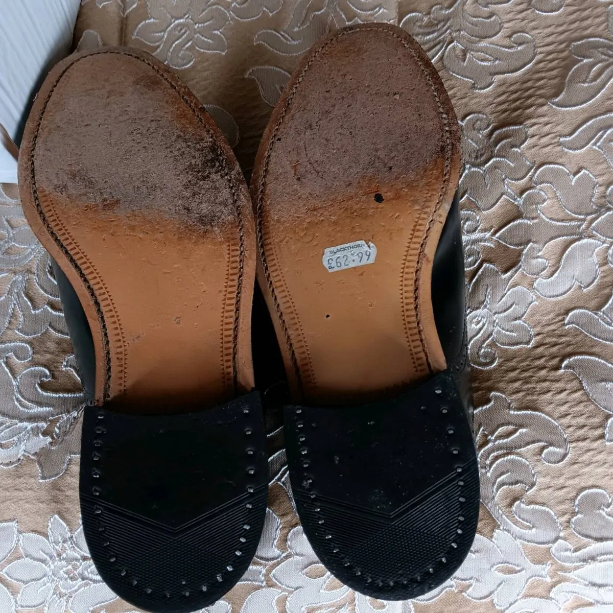 Black leather brogues - Image 1
