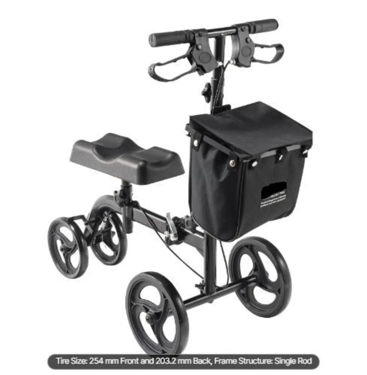Folding Knee Scooter, Carbon Steel Steerable - Image 4