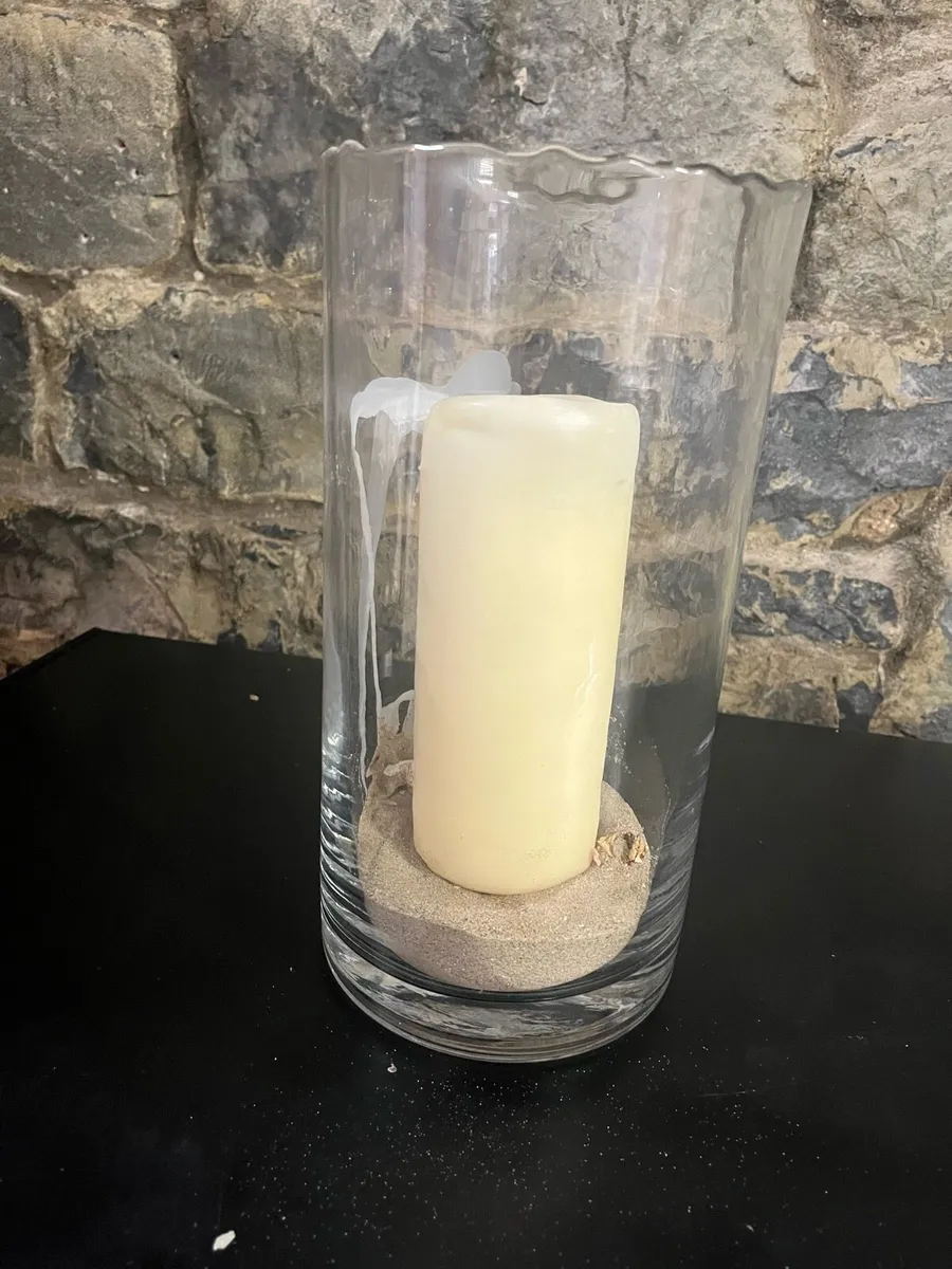 Glass Candle Lantern/Vase - Image 2