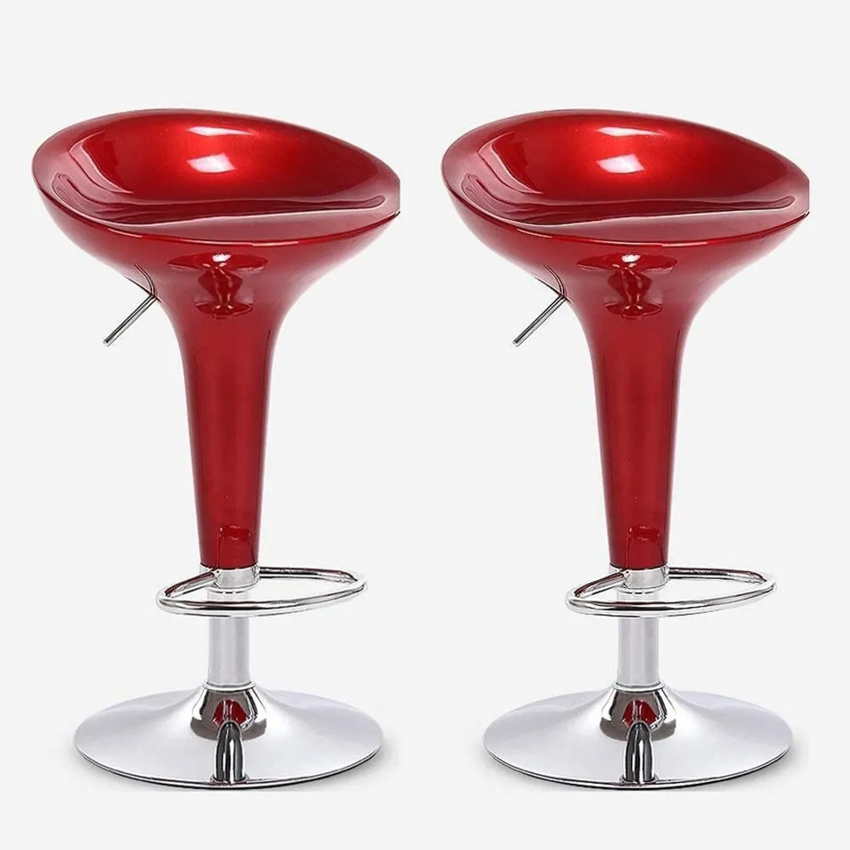 2 Bar Stools with Gas Lift Adjustable Height - Image 2