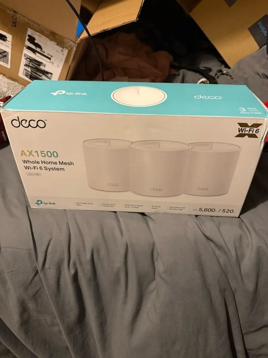 TP-Link Deco X1500 Mesh WLAN Set (3 Pack), Wi-Fi 6 AX1500 Dual Band Router & Repeater - Image 1