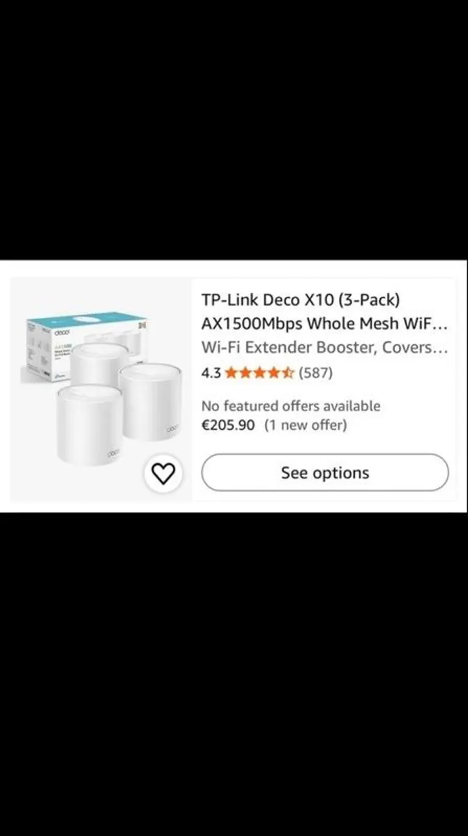 TP-Link Deco X1500 Mesh WLAN Set (3 Pack), Wi-Fi 6 AX1500 Dual Band Router & Repeater - Image 2