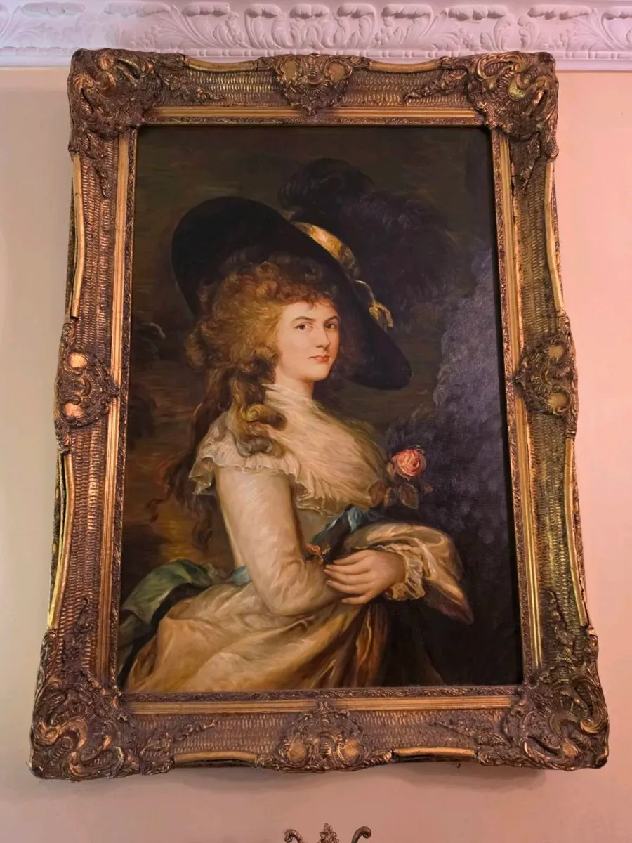 Large vintage oil in canvas - Image 2
