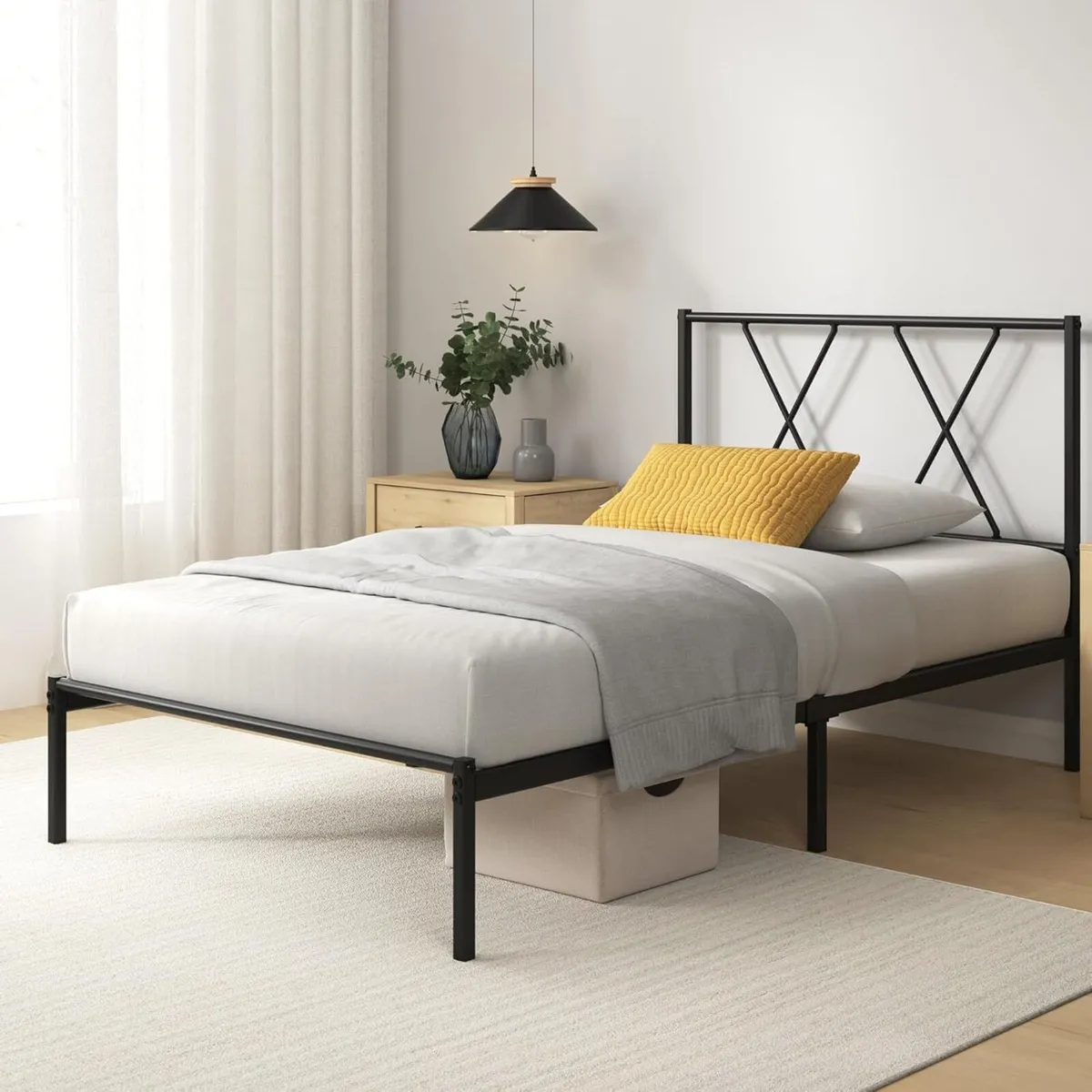 Metal Bed Frame with Headboard - Image 1