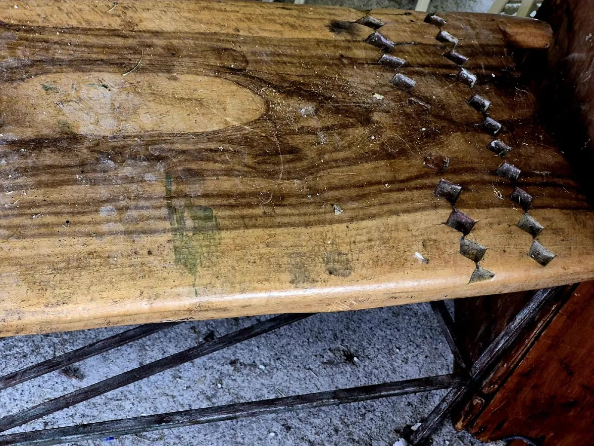 Vintage Handmade Sheesham & Heavy Steel ... - Image 2