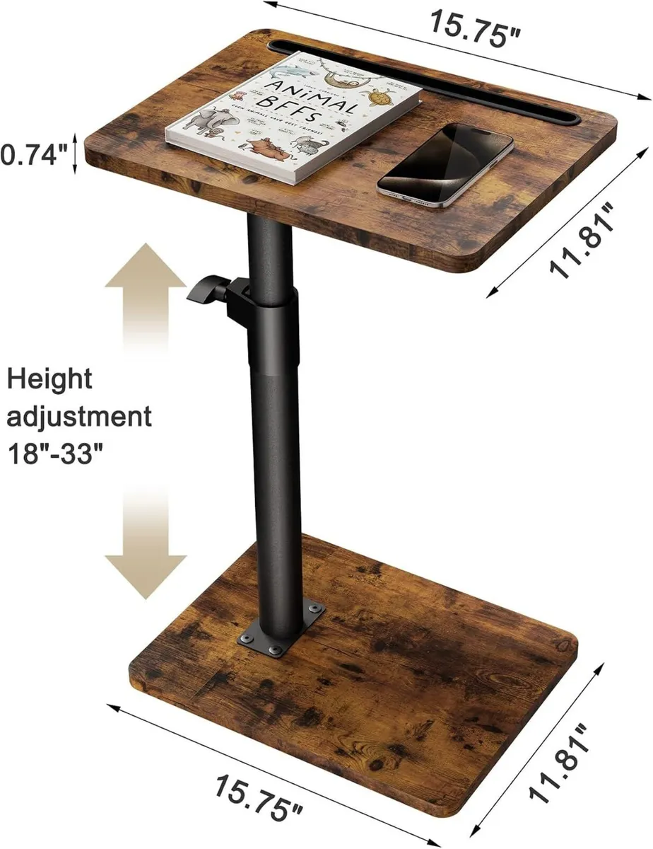 Couch Side Table 360degreesswivel Height - Image 3