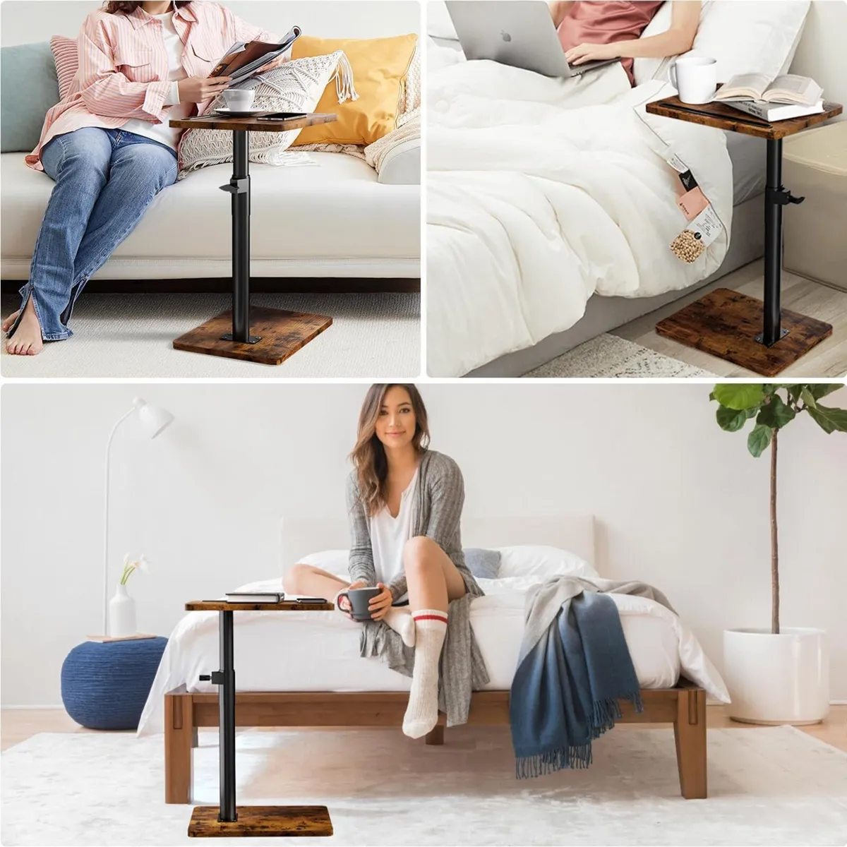 Couch Side Table 360degreesswivel Height - Image 4
