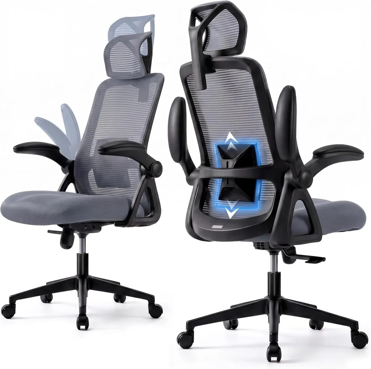Ergonomic Office Chair 2d Flip-Up Armrests Small - Image 1