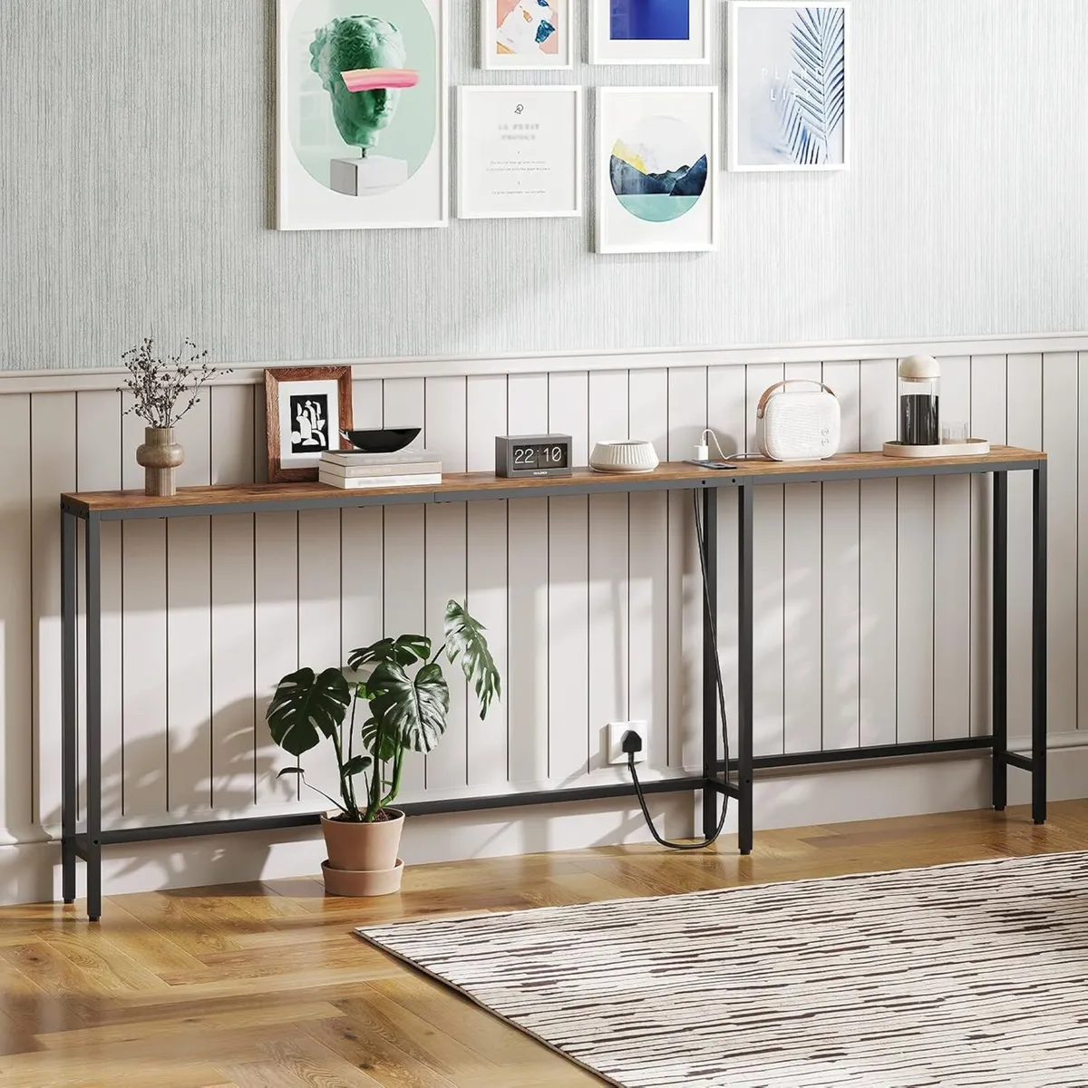 Slim Console Table Narrow Sofa - Image 2