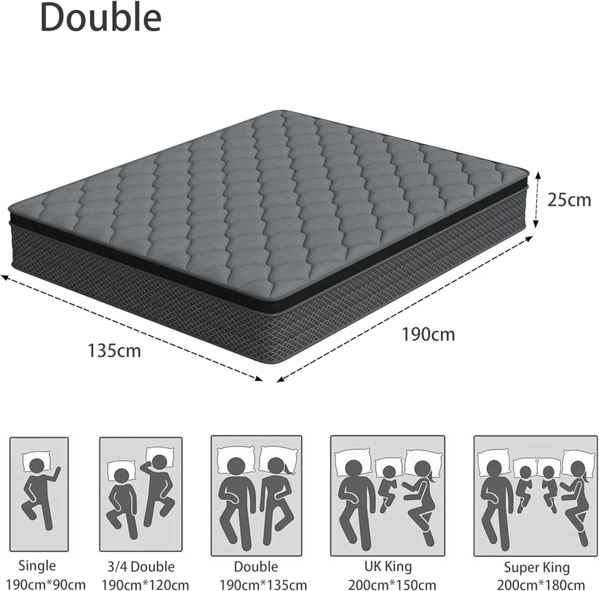 Mattress 10 in Hybrid Medium Firm - Image 3