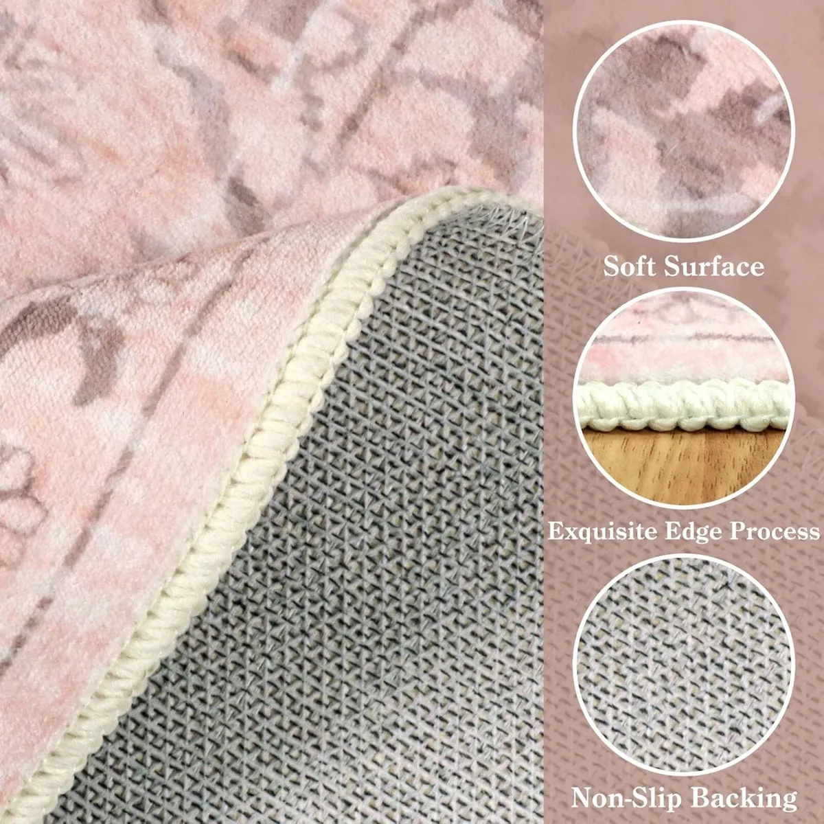 Vintage Area Rug for Living Room Boho - Image 3