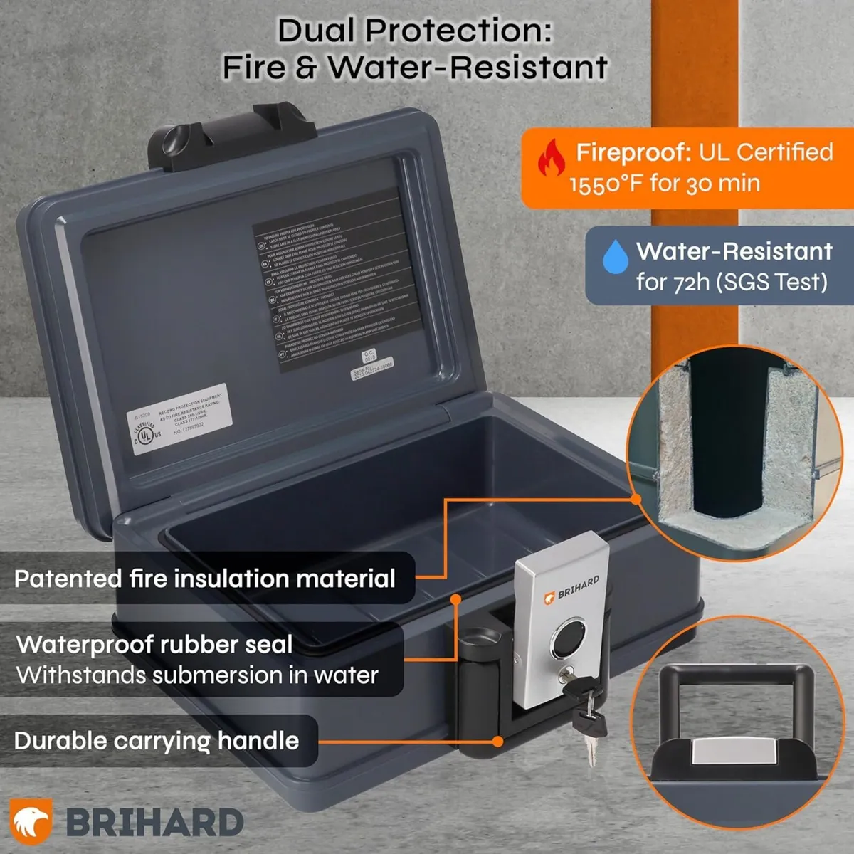 Portable Fire Chest A5 Waterproof Fireproof - Image 3