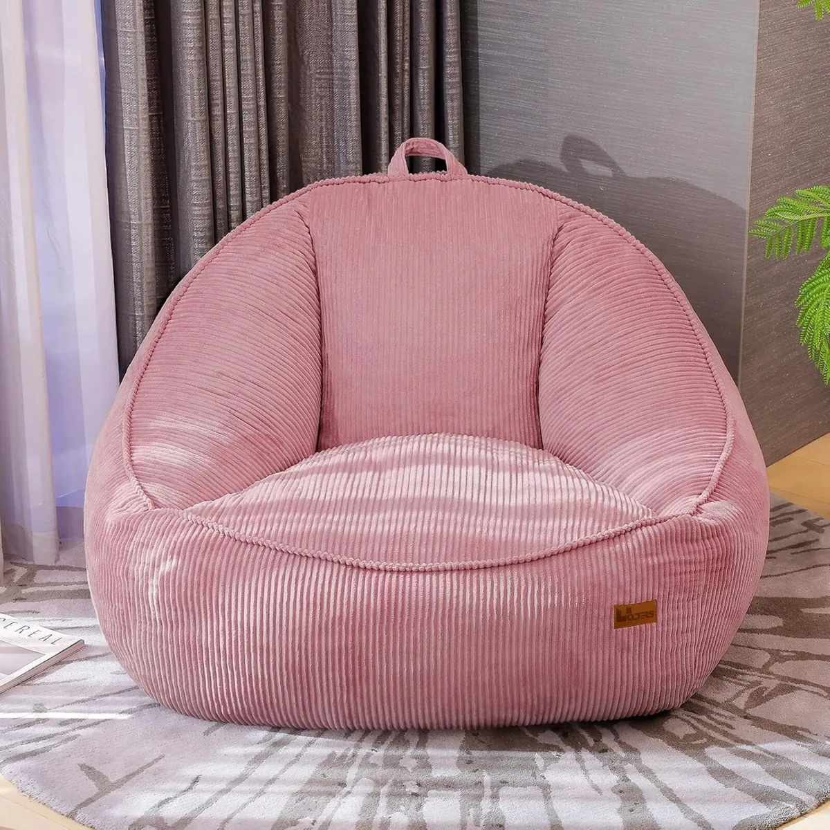 Giant Bean Bag Chair Big Corduroy Single Sofa - Image 1